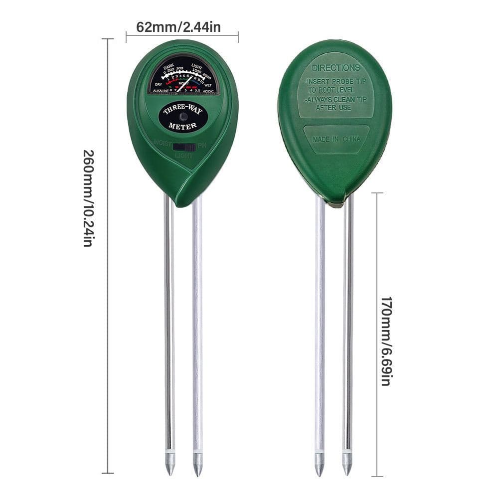 Soil Meter 3 in 1 Alat Ukur pH Tanah, Kelembapan & Cahaya untuk Tanaman 5