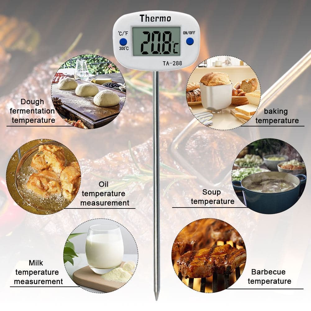 Termometer Makanan Digital -50 s/d 300°C Auto Off untuk Masak, Susu, Kopi & Air 8