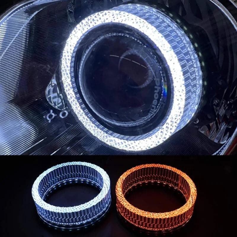 Shroud BiLED Akrilik Crystal 5D Polosan Putih Premium (1 Pcs / 1 Pasang) 6