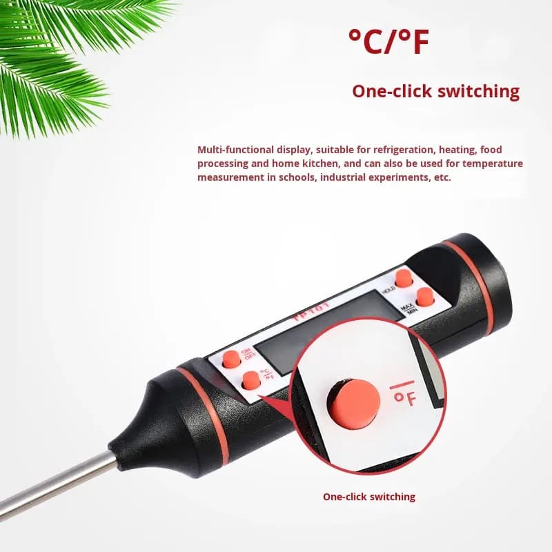 Termometer Digital Makanan & Minyak Goreng Stainless Steel 23 cm -50 s/d 300°C 6