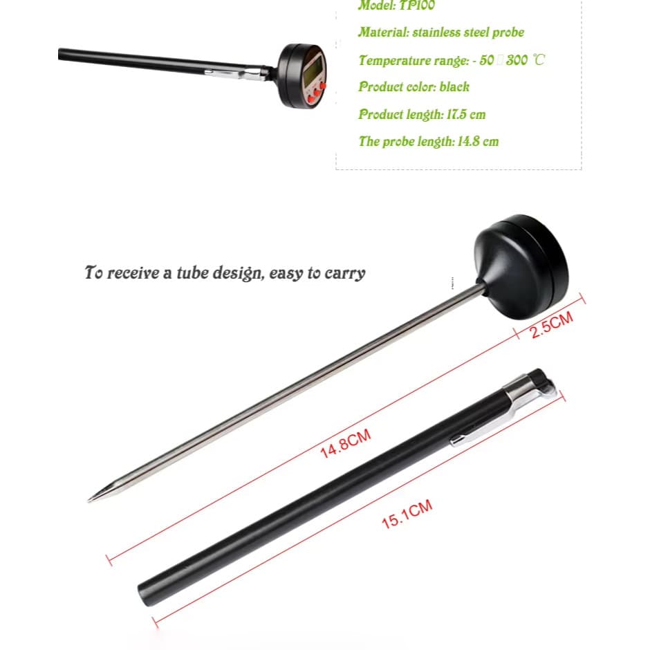 Termometer Digital Makanan TP100 Probe Stainless -50 s/d 300°C 3