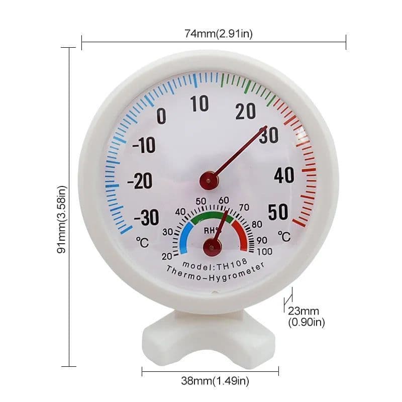 Termometer Hygrometer Analog Pengukur Suhu & Kelembapan Ruangan 7