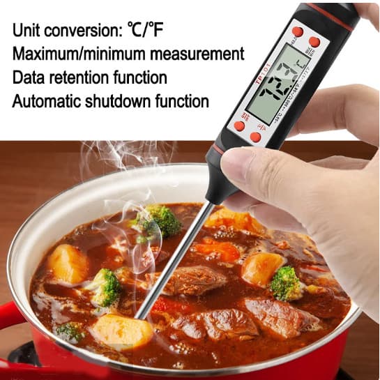 Termometer Digital Makanan & Minyak Goreng Stainless Steel 23 cm -50 s/d 300°C 8