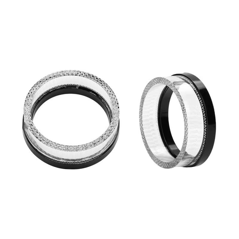 Shroud BiLED Akrilik Crystal 5D Polosan Putih Premium (1 Pcs / 1 Pasang) 8