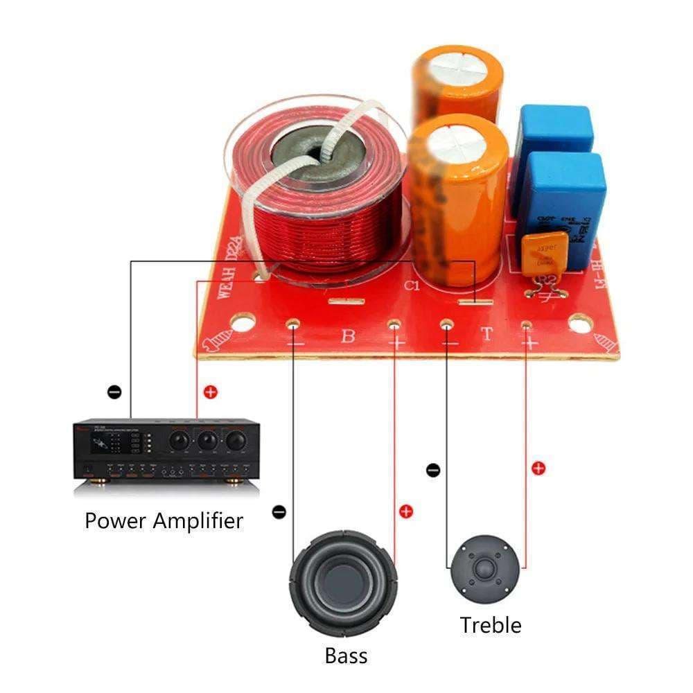 Crossover Pasif 2 Way WEAH D224 Treble Bass 80W untuk Speaker 2-6 Inch 2