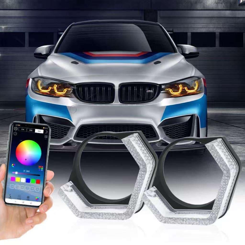 Shroud Hexagonal 5D RGB Akrilik Angel Eyes Bluetooth App 2,5 & 3 Inch 2