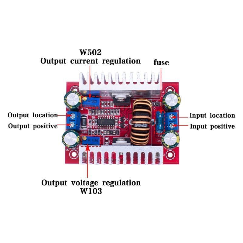 Modul Step Up Boost 400W 15A DC-DC SU-400W Constant Current 8,5-50V ke 10-60V 3
